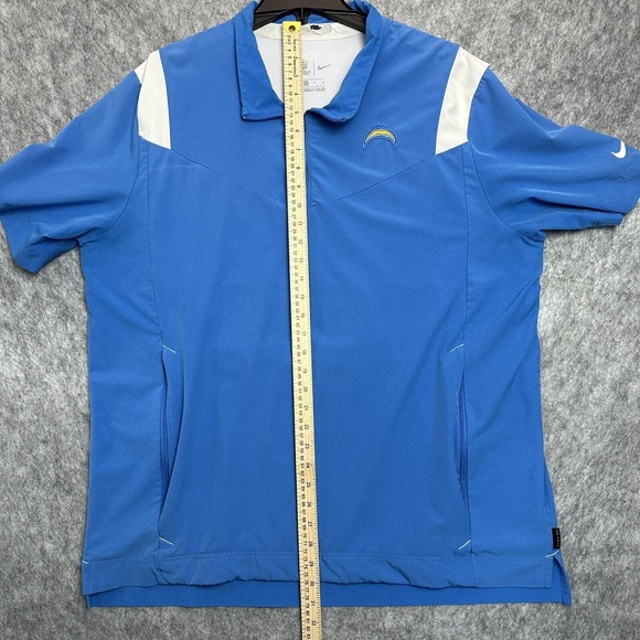 Los Angeles‎ Chargers Nike NFL On Field Sideline Shirt Pullover Mens Blue Vented - Picture 11 of 16
